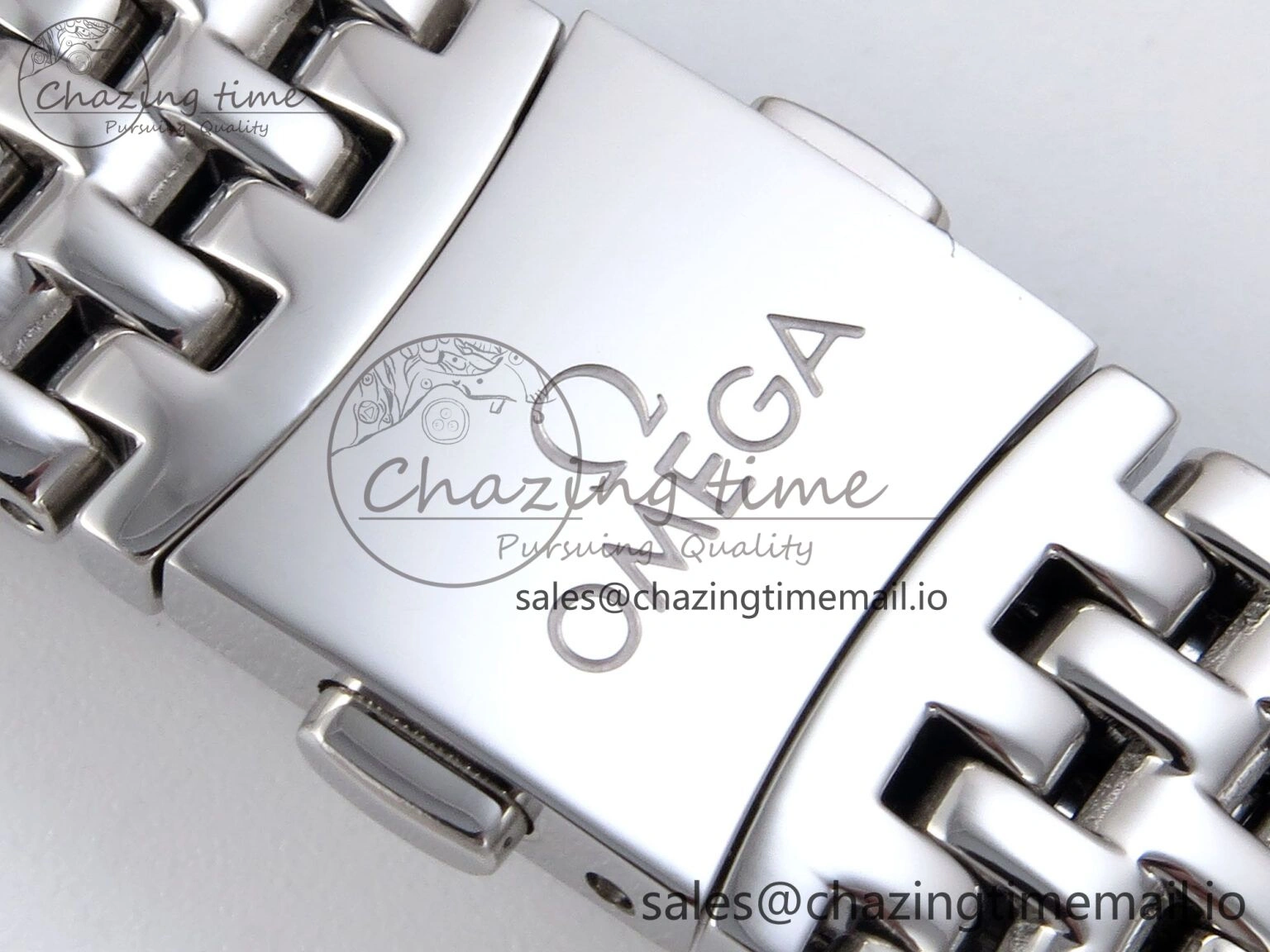 De Ville Prestige Ladies SS RG VSF 1:1 Best Edition Blue Dial on SS RG Bracelet A8800
