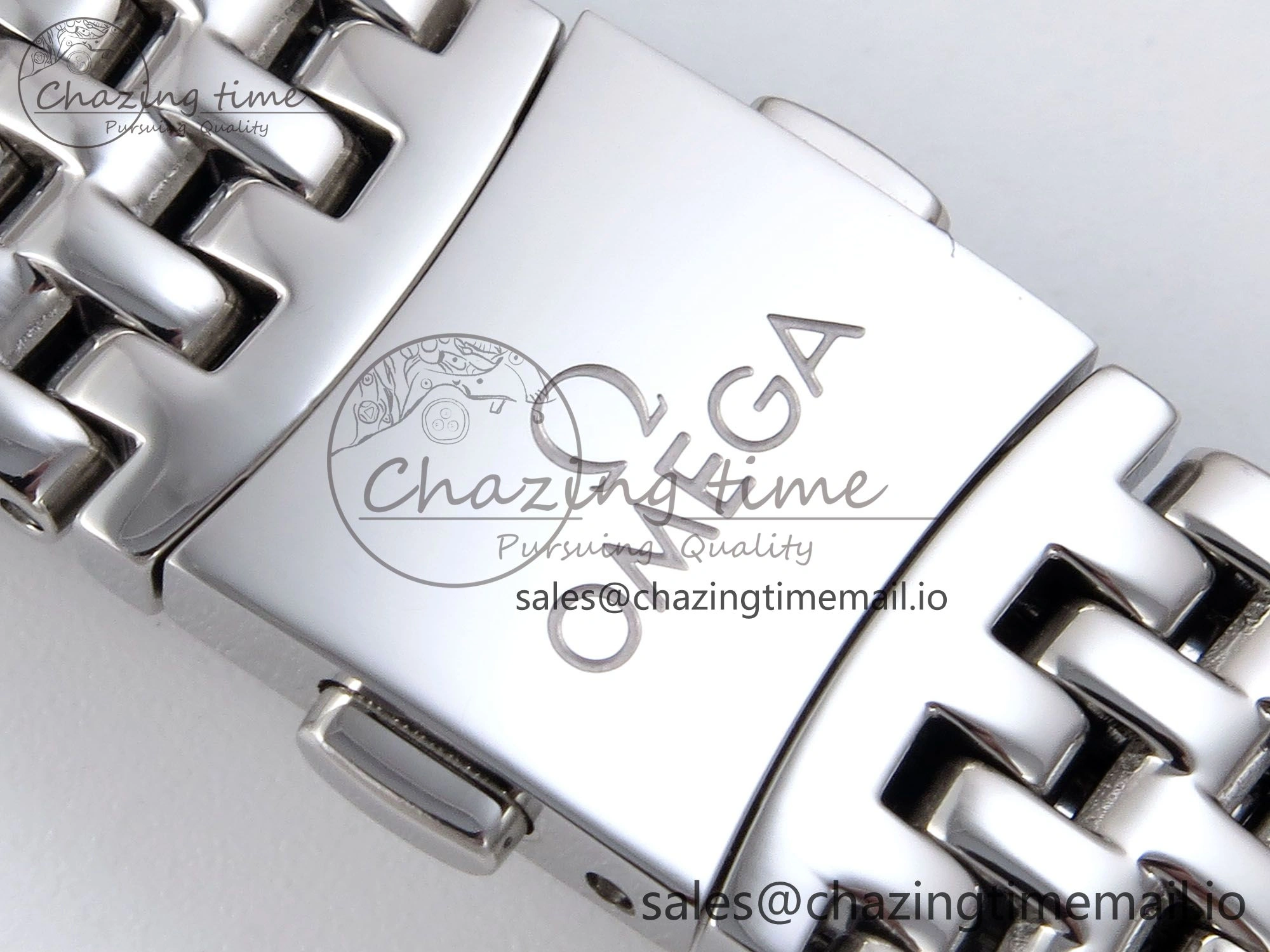 De Ville Prestige Ladies SS RG VSF 1:1 Best Edition Blue Dial on SS RG Bracelet A8800