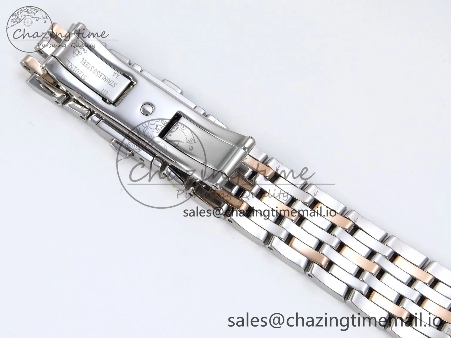 De Ville Prestige Ladies SS RG VSF 1:1 Best Edition Blue Dial on SS RG Bracelet A8800
