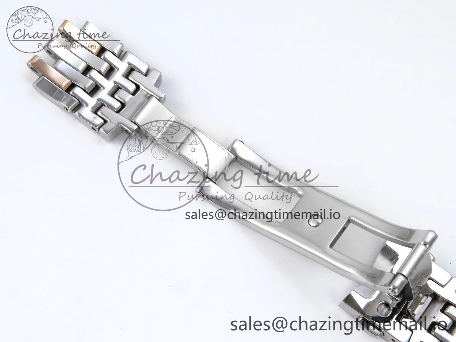De Ville Prestige Ladies SS RG VSF 1:1 Best Edition Blue Dial on SS RG Bracelet A8800