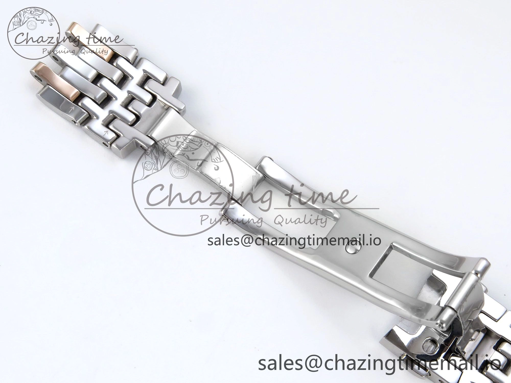 De Ville Prestige Ladies SS RG VSF 1:1 Best Edition Blue Dial on SS RG Bracelet A8800