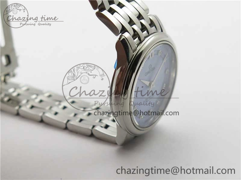 De Ville Prestige Quartz 27.4 mm SS ZF 1:1 Best Edition Blue Dial on SS Bracelet Jap Quartz