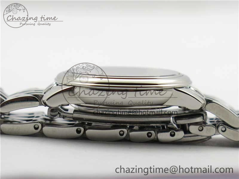 De Ville Prestige Quartz 27.4 mm SS ZF 1:1 Best Edition White Dial RG Markers on SS Bracelet Jap Quartz
