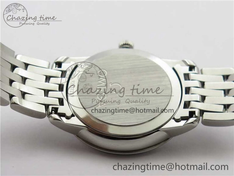 De Ville Prestige Quartz 27.4 mm SS ZF 1:1 Best Edition White Dial RG Markers on SS Bracelet Jap Quartz