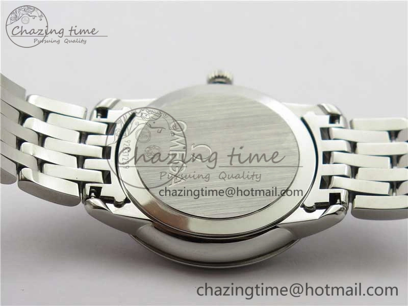 De Ville Prestige Quartz 27.4 mm SS ZF 1:1 Best Edition White Dial RG Markers on SS Bracelet Jap Quartz
