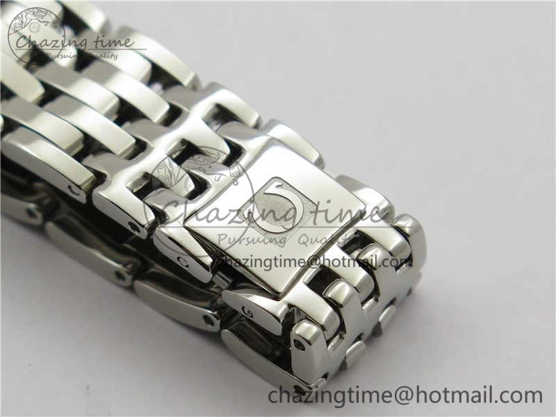 De Ville Prestige Quartz 27.4 mm SS ZF 1:1 Best Edition White Dial RG Markers on SS Bracelet Jap Quartz