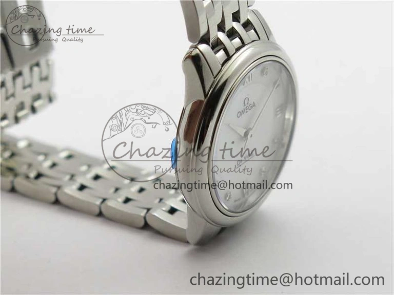 De Ville Prestige Quartz 27.4 mm SS ZF 1:1 Best Edition White Dial on SS Bracelet Jap Quartz