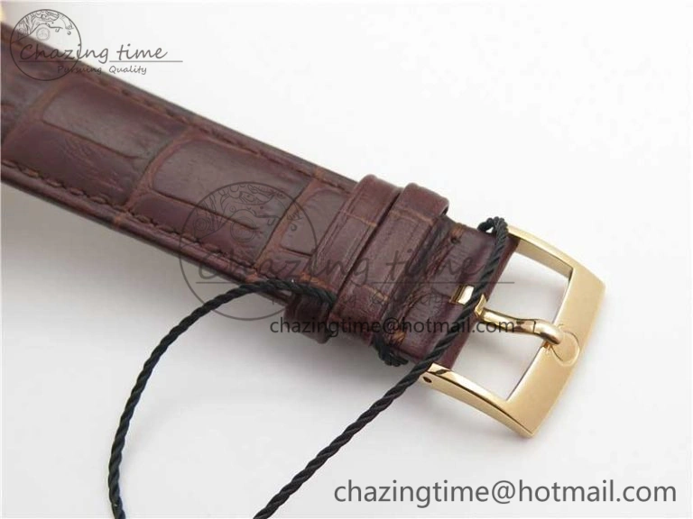 De Ville Prestige Real PR RG ZF 1:1 Best Edition White Dial on Brown Leather Strap MIYOTA 9015