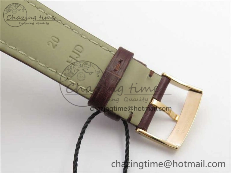 De Ville Prestige Real PR RG ZF 1:1 Best Edition White Dial on Brown Leather Strap MIYOTA 9015