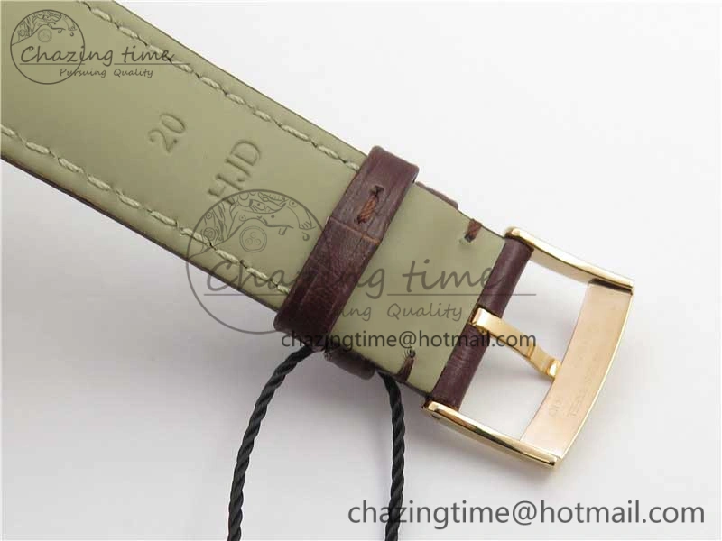 De Ville Prestige Real PR RG ZF 1:1 Best Edition White Dial on Brown Leather Strap MIYOTA 9015