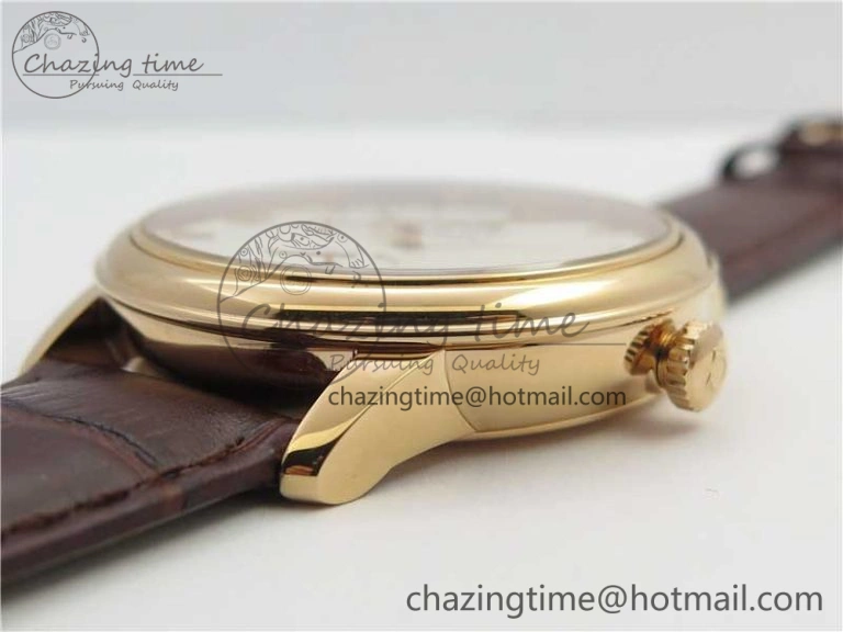 De Ville Prestige Real PR RG ZF 1:1 Best Edition White Dial on Brown Leather Strap MIYOTA 9015