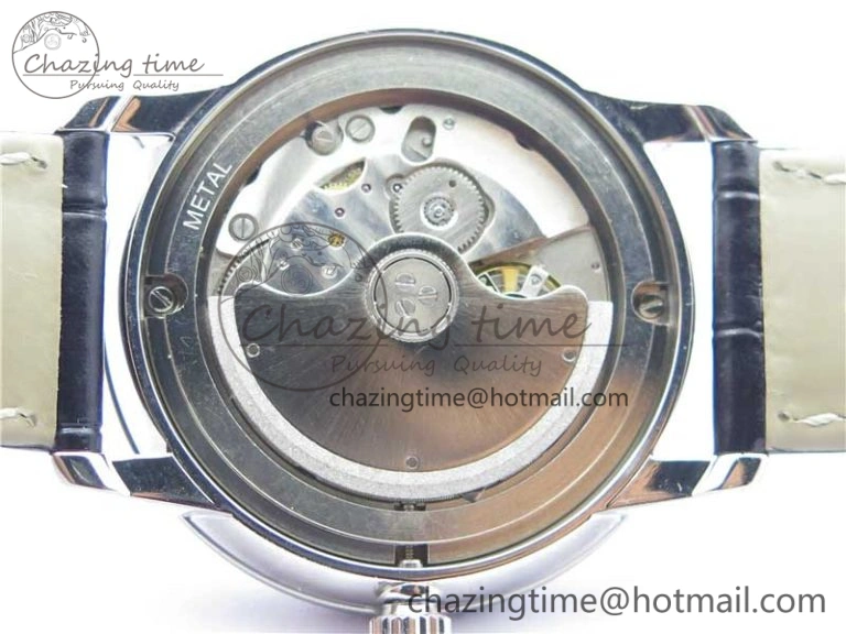 De Ville Prestige Real PR SS ZF 1:1  Best Edition White Dial YG Markers Black Leather Strap MIYOTA 9015