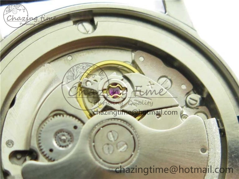 De Ville Prestige Real PR SS ZF 1:1  Best Edition White Dial YG Markers Black Leather Strap MIYOTA 9015