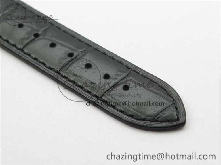 De Ville Prestige Real PR SS ZF 1:1  Best Edition White Dial YG Markers Black Leather Strap MIYOTA 9015
