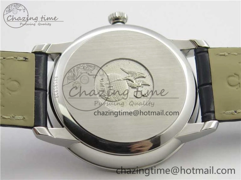 De Ville Prestige Real PR SS ZF 1:1 Best Edition Gray Dial Blue Markers on Blue Leather Strap MIYOTA 9015