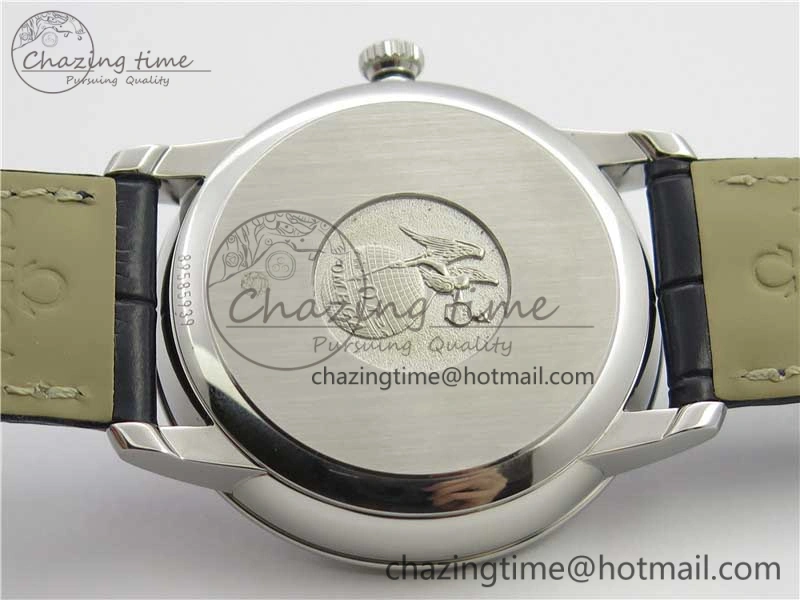 De Ville Prestige Real PR SS ZF 1:1 Best Edition Gray Dial Blue Markers on Blue Leather Strap MIYOTA 9015