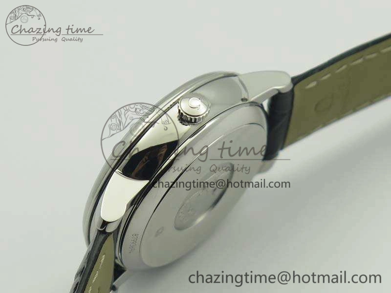 De Ville Prestige Real Power Reserve SS TW 1:1 Best Edition Gray Dial On Leather Strap A2824