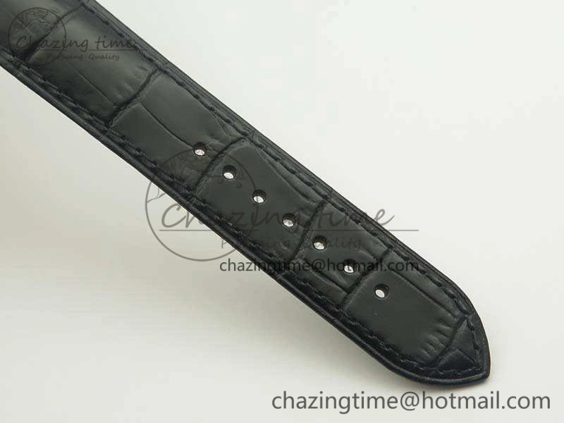 De Ville Prestige Real Power Reserve SS TW 1:1 Best Edition Gray Dial On Leather Strap A2824