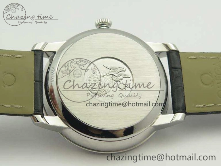De Ville Prestige Real Power Reserve SS TW 1:1 Best Edition Gray Dial On Leather Strap A2824