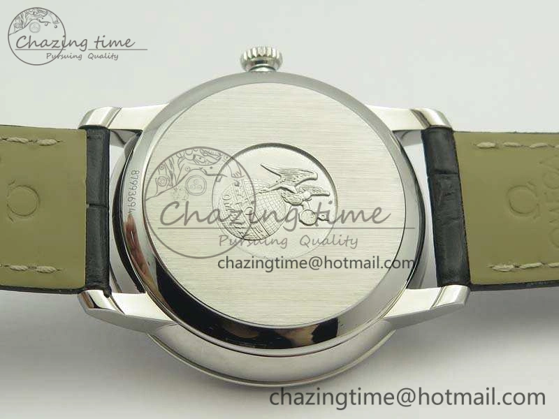 De Ville Prestige Real Power Reserve SS TW 1:1 Best Edition Gray Dial On Leather Strap A2824