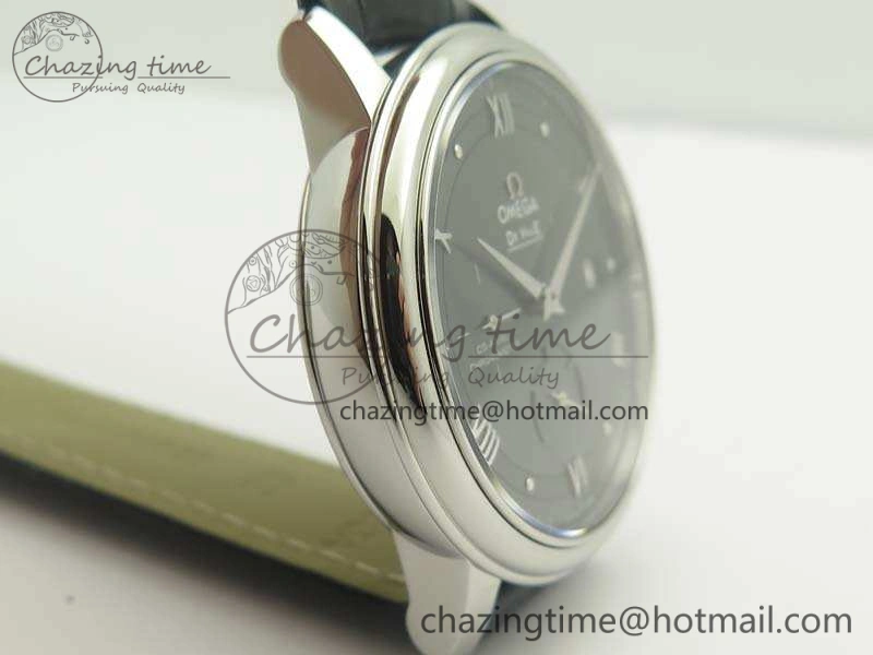 De Ville Prestige Real Power Reserve SS TW 1:1 Best Edition Gray Dial On Leather Strap A2824