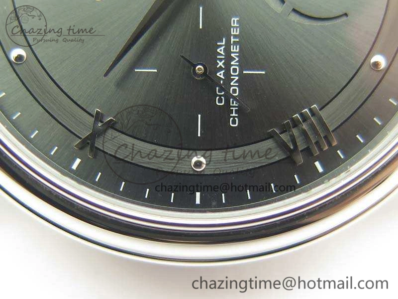 De Ville Prestige Real Power Reserve SS TW 1:1 Best Edition Gray Dial On Leather Strap A2824