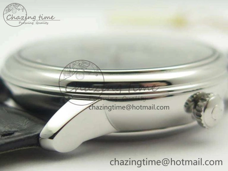 De Ville Prestige Real Power Reserve SS TW 1:1 Best Edition Gray Dial On Leather Strap A2824
