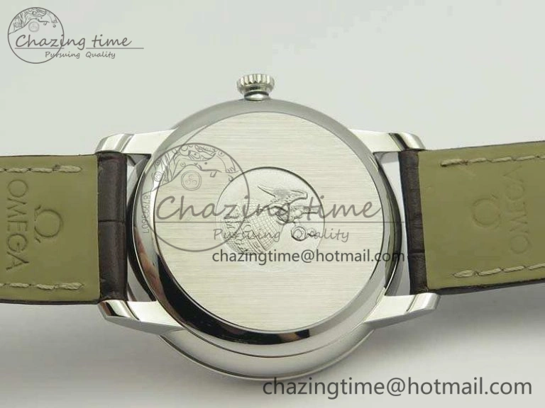 De Ville Prestige Real Power Reserve SS TW 1:1 Best Edition White Dial RG Markers On Leather Strap A2824