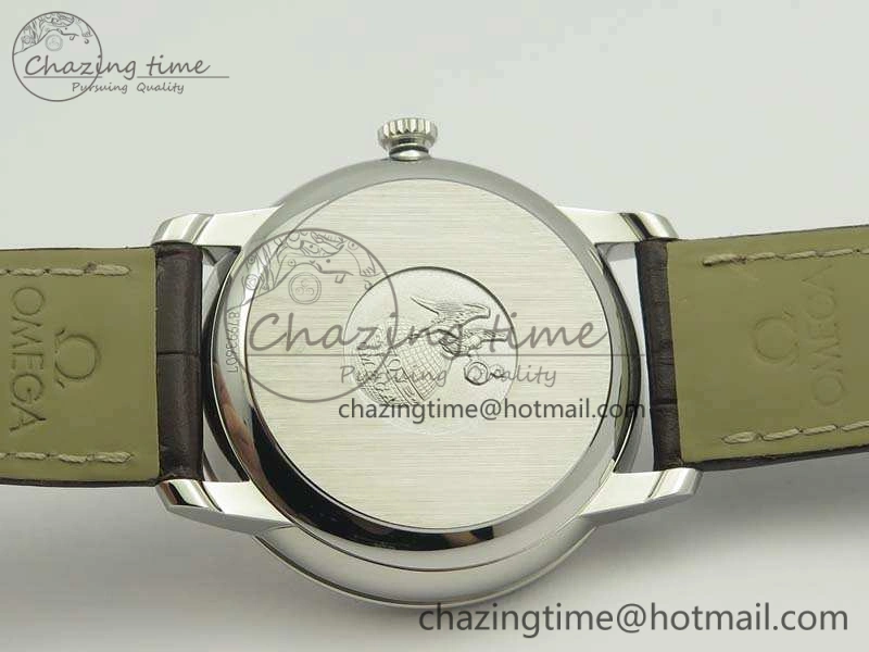 De Ville Prestige Real Power Reserve SS TW 1:1 Best Edition White Dial RG Markers On Leather Strap A2824