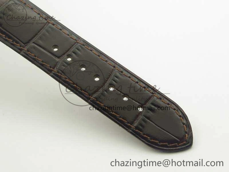 De Ville Prestige Real Power Reserve SS TW 1:1 Best Edition White Dial RG Markers On Leather Strap A2824