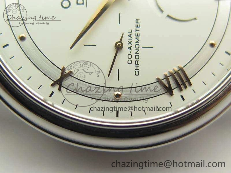 De Ville Prestige Real Power Reserve SS TW 1:1 Best Edition White Dial RG Markers On Leather Strap A2824