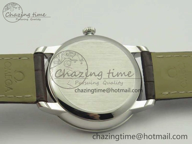 De Ville Prestige Real Power Reserve SS TW 1:1 Best Edition White Dial SS Markers On Leather Strap A2824