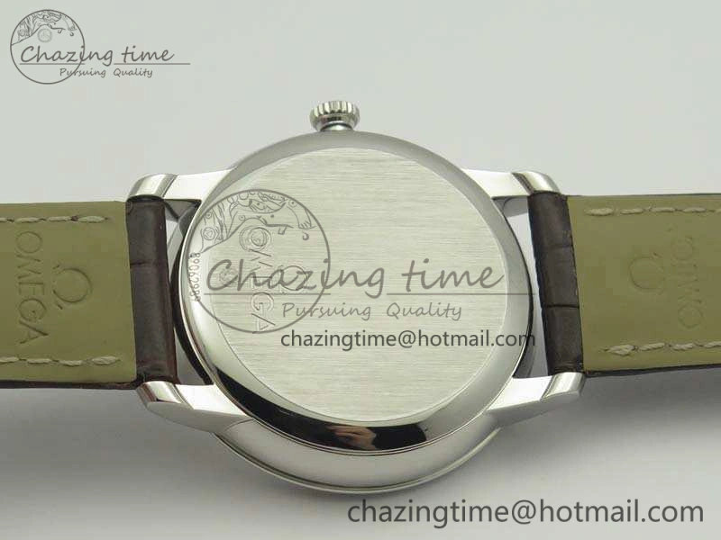 De Ville Prestige Real Power Reserve SS TW 1:1 Best Edition White Dial SS Markers On Leather Strap A2824
