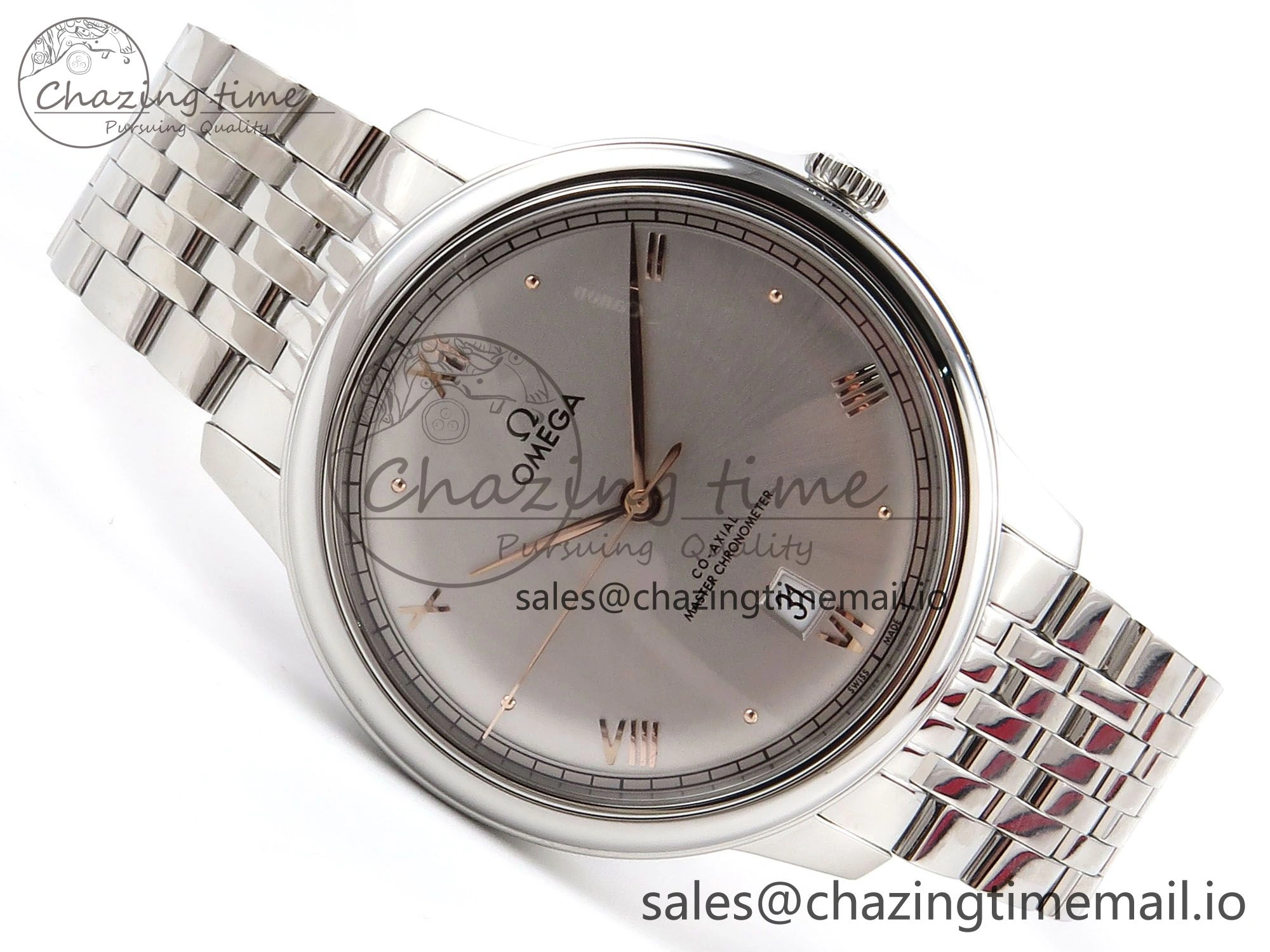 De Ville Prestige SS VSF 1:1 Best Edition Gray Dial on SS Bracelet A8800