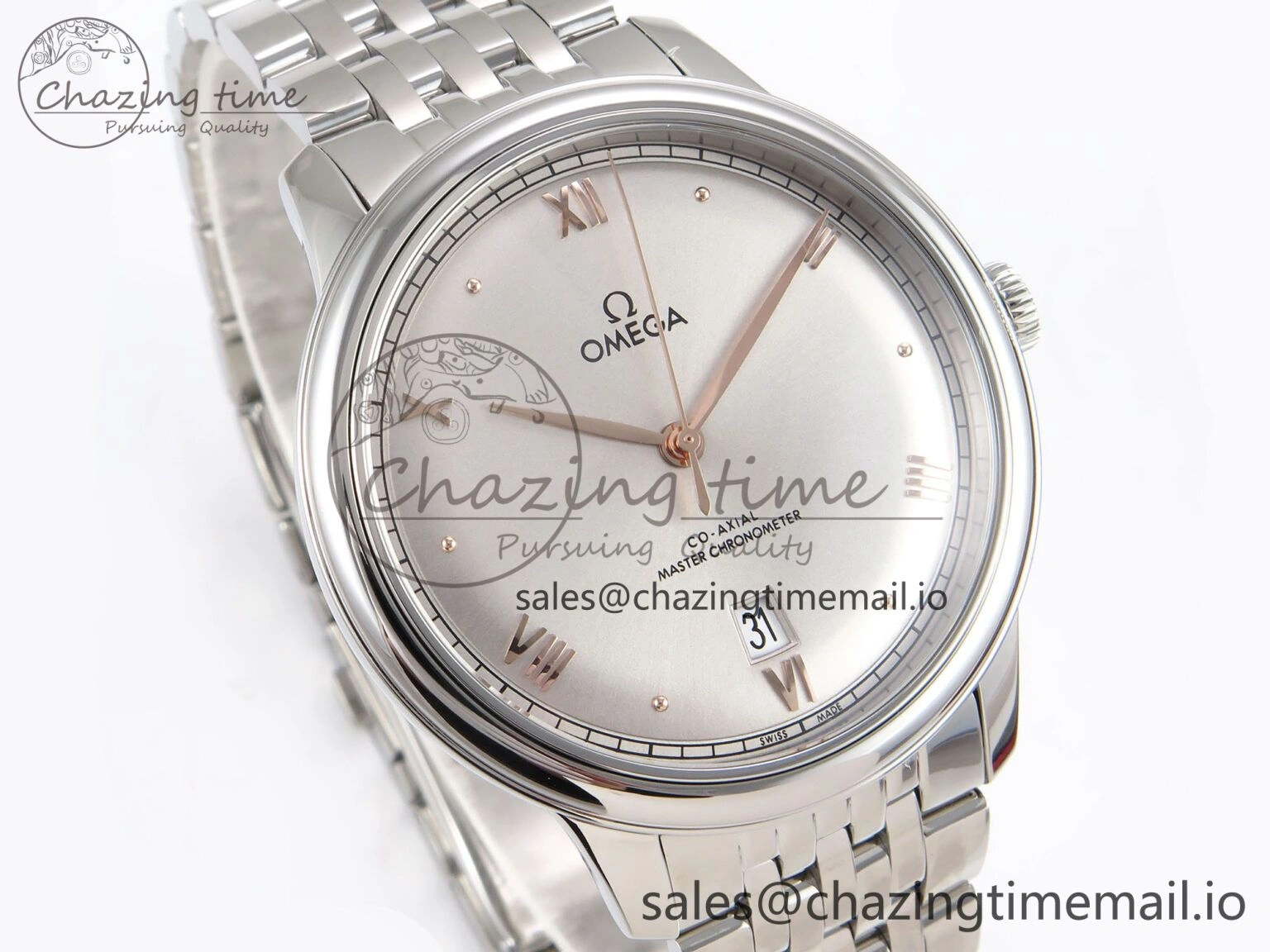 De Ville Prestige SS VSF 1:1 Best Edition Gray Dial on SS Bracelet A8800