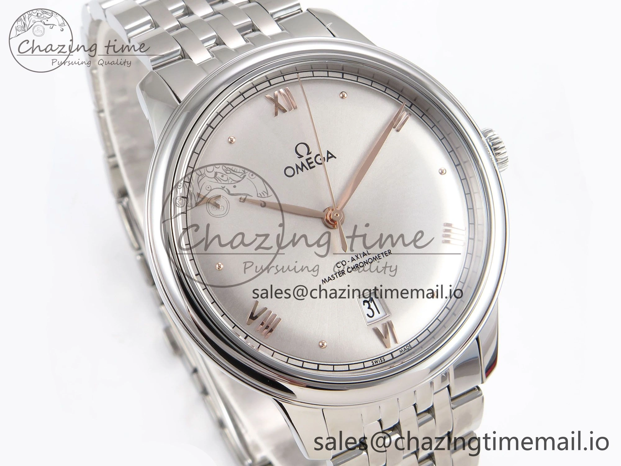 De Ville Prestige SS VSF 1:1 Best Edition Gray Dial on SS Bracelet A8800