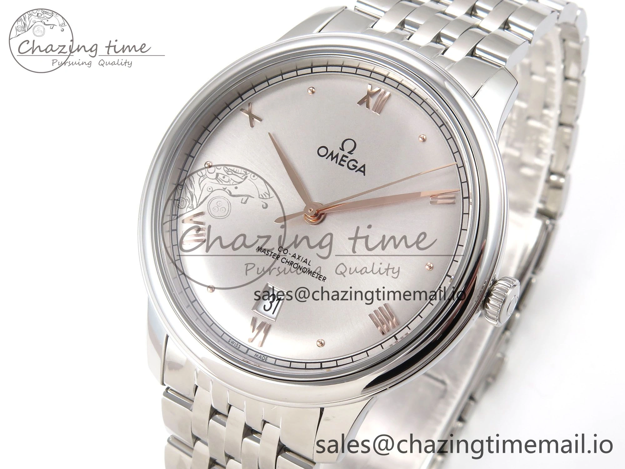 De Ville Prestige SS VSF 1:1 Best Edition Gray Dial on SS Bracelet A8800