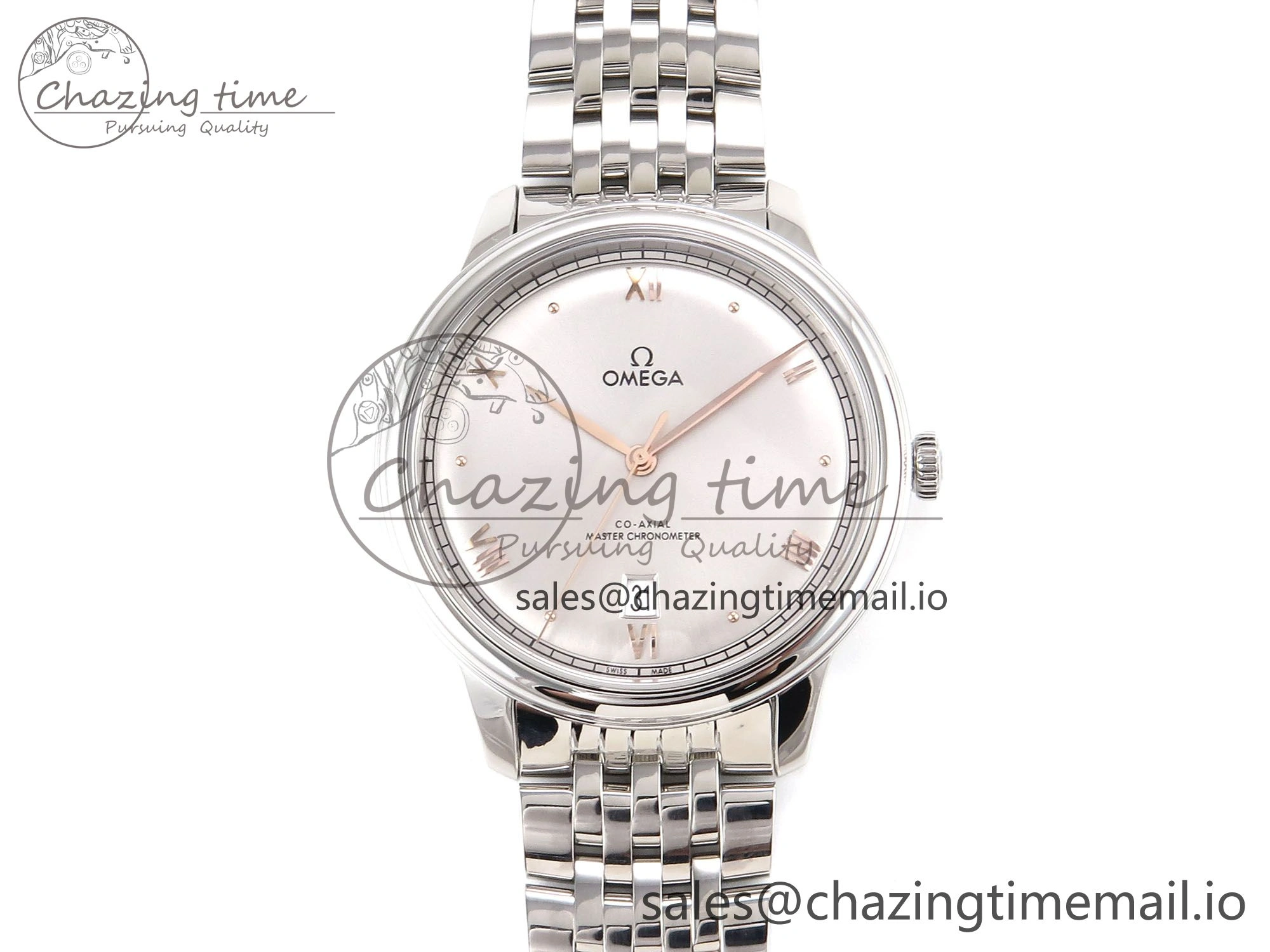 De Ville Prestige SS VSF 1:1 Best Edition Gray Dial on SS Bracelet A8800