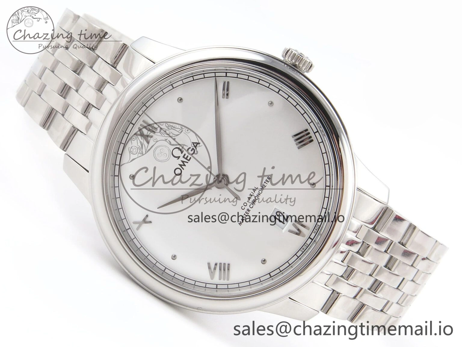 De Ville Prestige SS VSF 1:1 Best Edition White Dial on SS Bracelet A8800