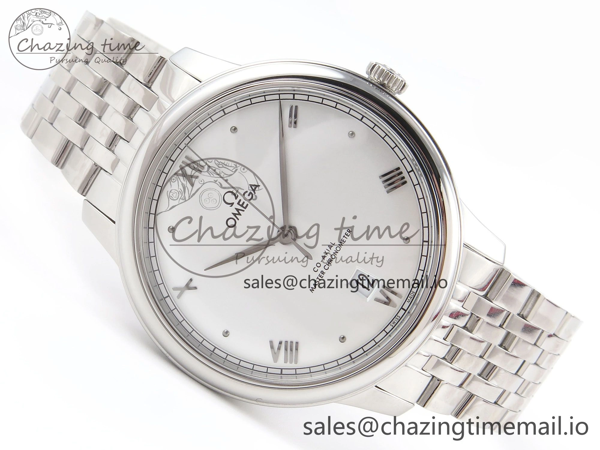 De Ville Prestige SS VSF 1:1 Best Edition White Dial on SS Bracelet A8800
