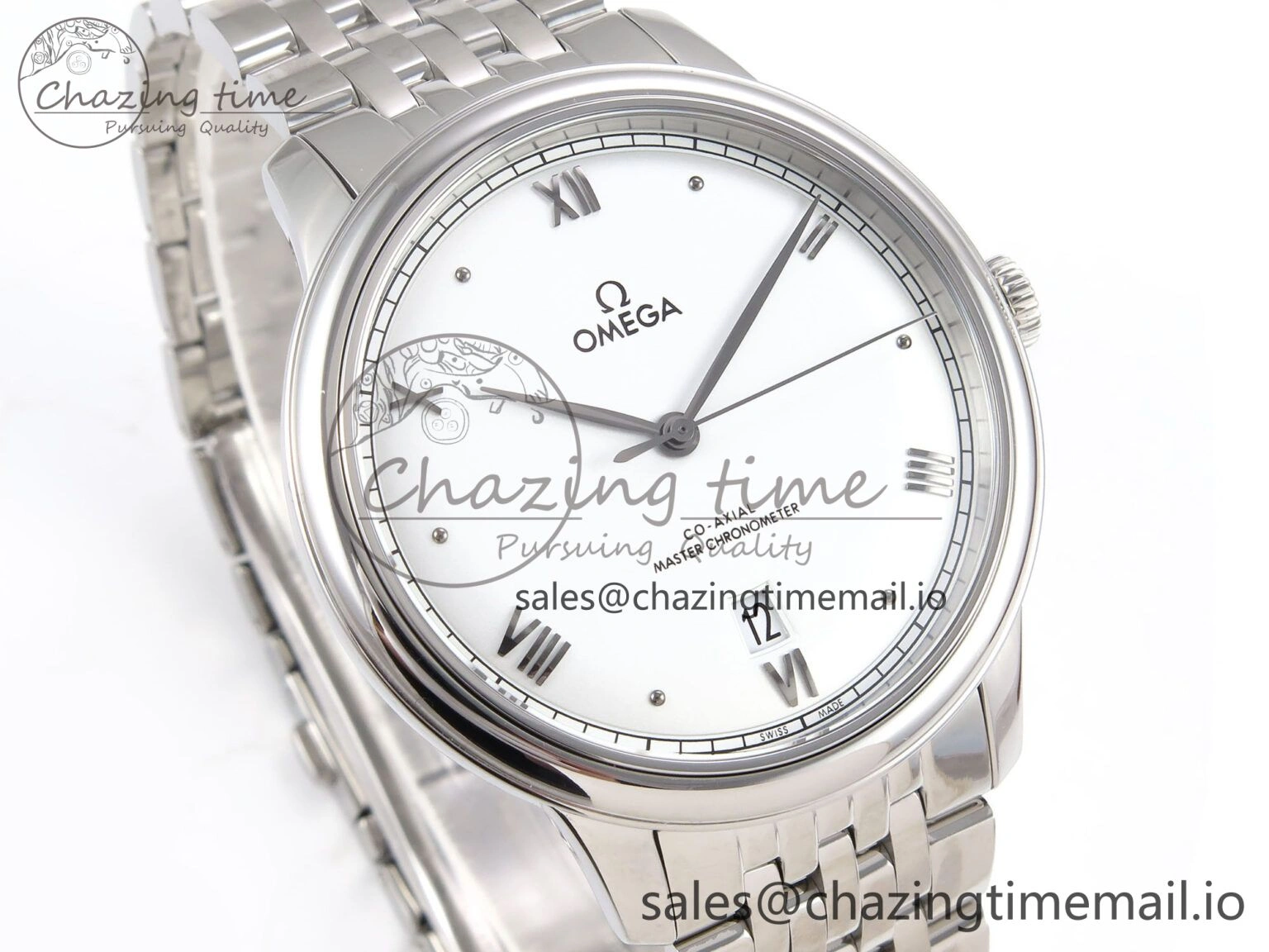 De Ville Prestige SS VSF 1:1 Best Edition White Dial on SS Bracelet A8800