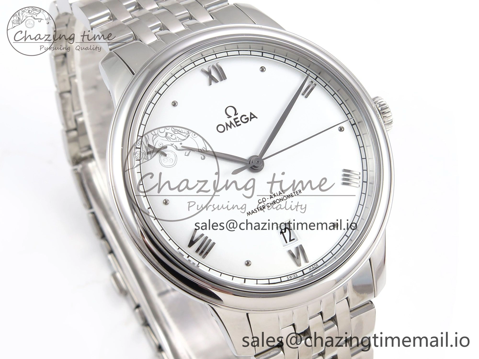 De Ville Prestige SS VSF 1:1 Best Edition White Dial on SS Bracelet A8800