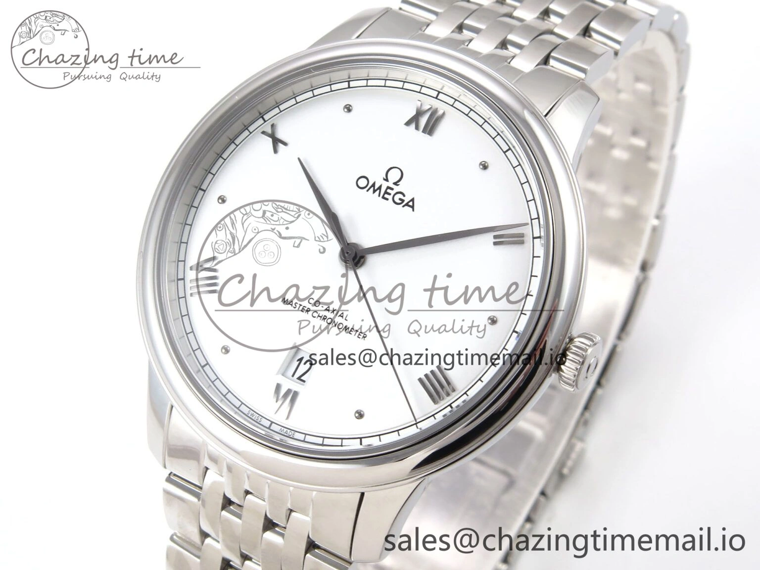De Ville Prestige SS VSF 1:1 Best Edition White Dial on SS Bracelet A8800