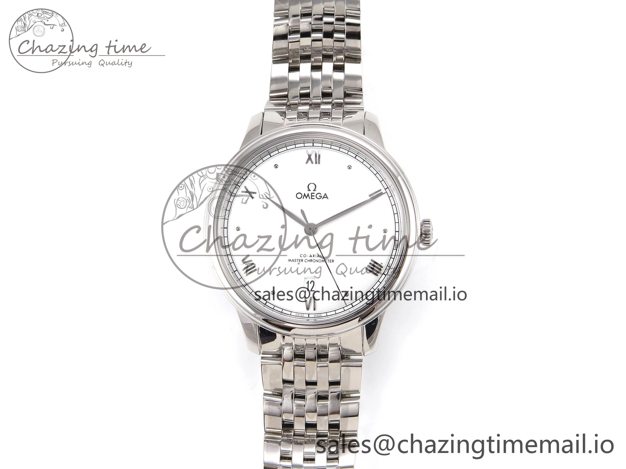 De Ville Prestige SS VSF 1:1 Best Edition White Dial on SS Bracelet A8800