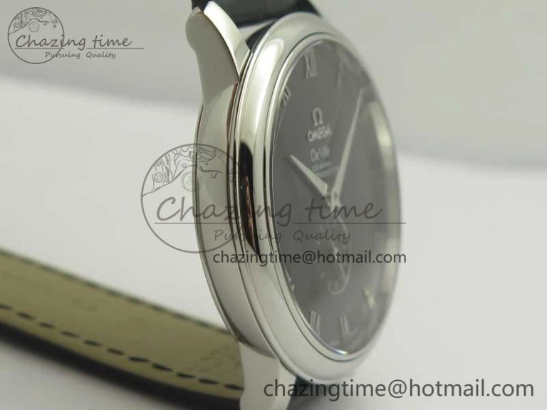 De Ville Prestige Small Second TWF 1:1 Best Edition Black Dial on Black Leather Strap MIYOTA 9015
