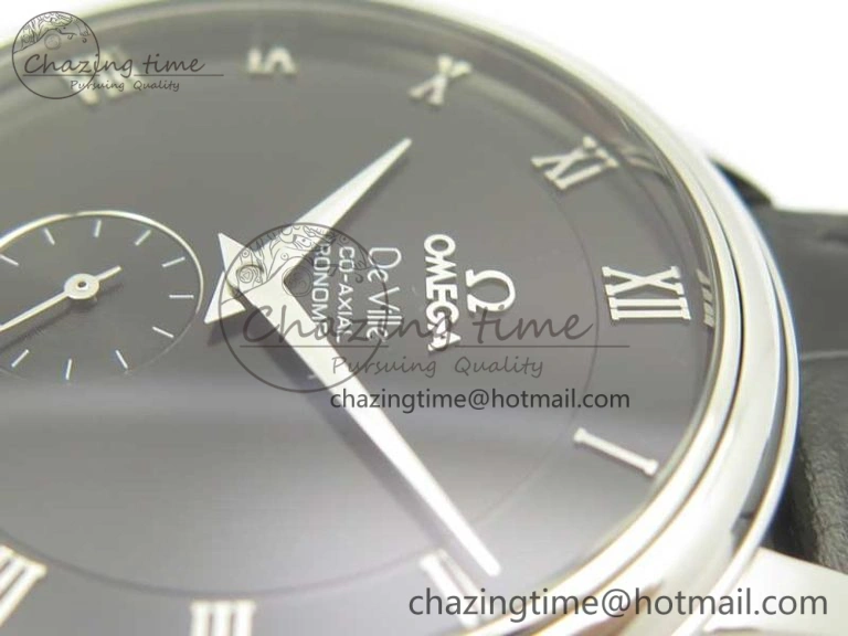 De Ville Prestige Small Second TWF 1:1 Best Edition Black Dial on Black Leather Strap MIYOTA 9015