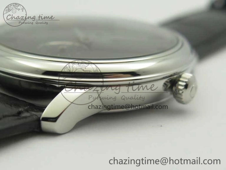 De Ville Prestige Small Second TWF 1:1 Best Edition Black Dial on Black Leather Strap MIYOTA 9015