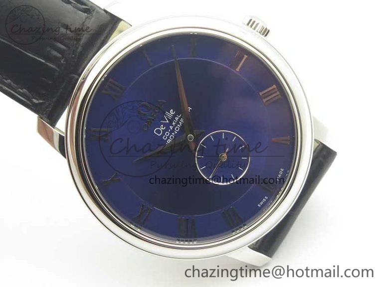 De Ville Prestige Small Second TWF 1:1 Best Edition Blue Dial on Black Leather Strap MIYOTA 9015