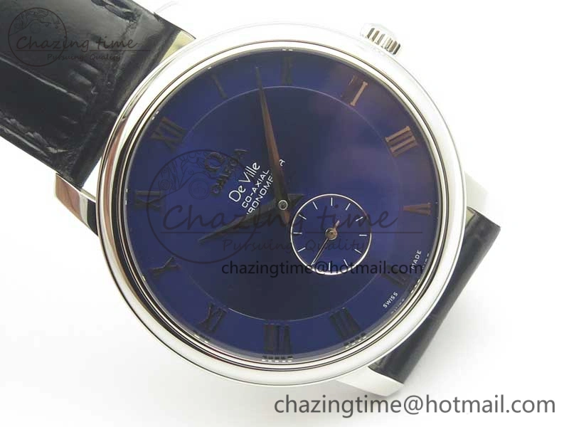 De Ville Prestige Small Second TWF 1:1 Best Edition Blue Dial on Black Leather Strap MIYOTA 9015
