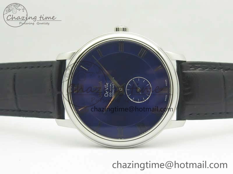 De Ville Prestige Small Second TWF 1:1 Best Edition Blue Dial on Black Leather Strap MIYOTA 9015